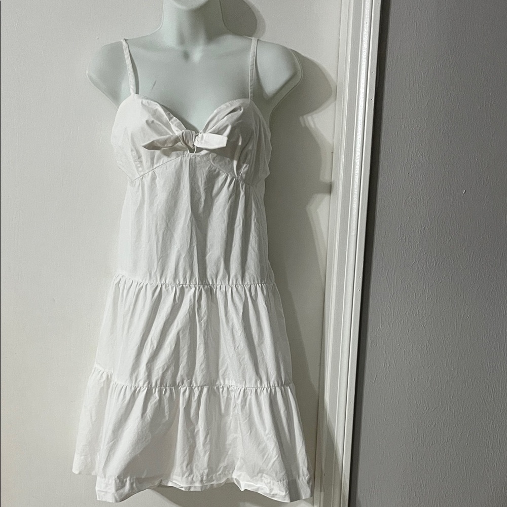 Banana Republic White Tiered dress